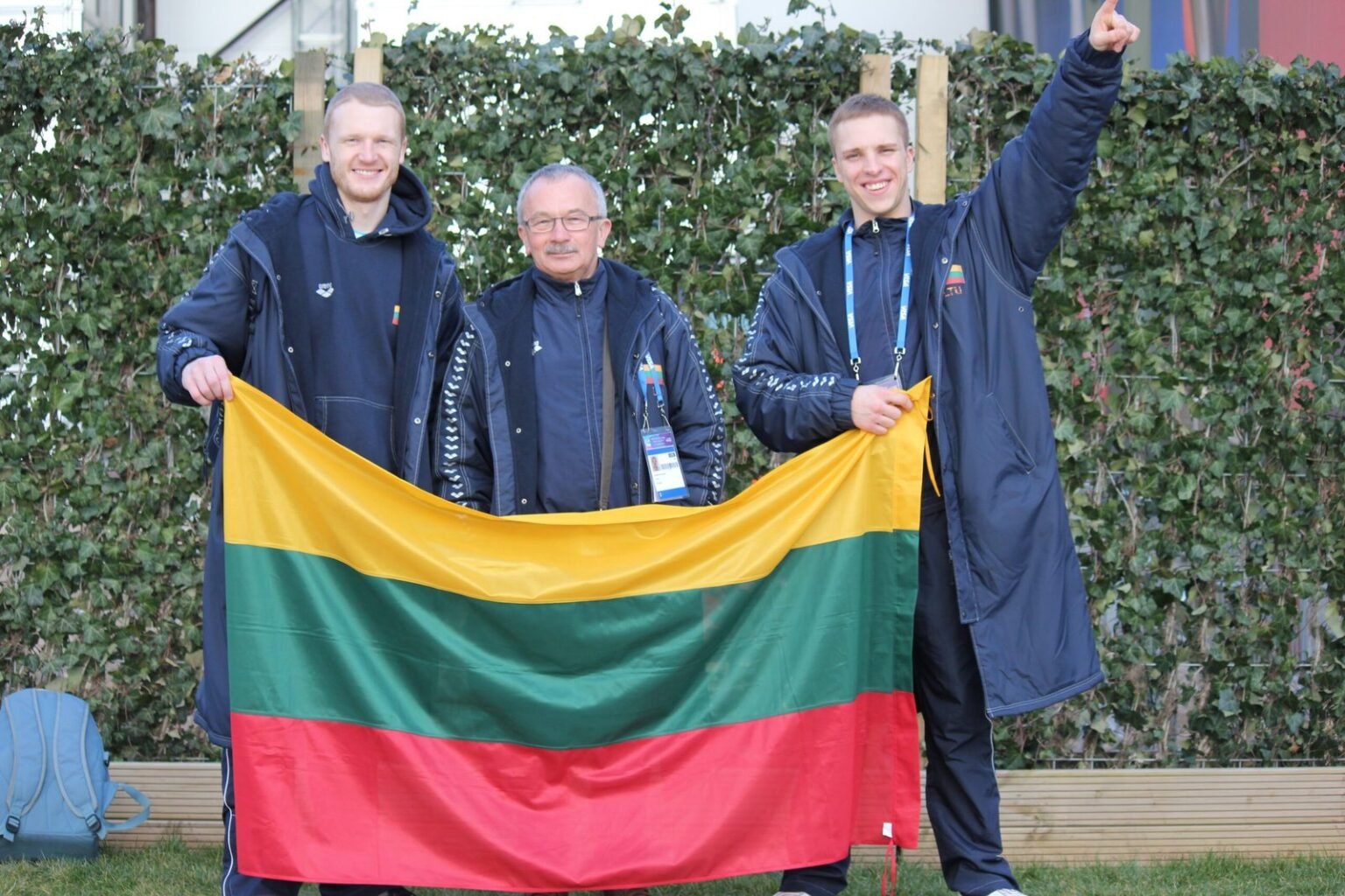 Ignas Barkauskas, Sergej Baziuk ir Kestutis Autukas Londonas 2012