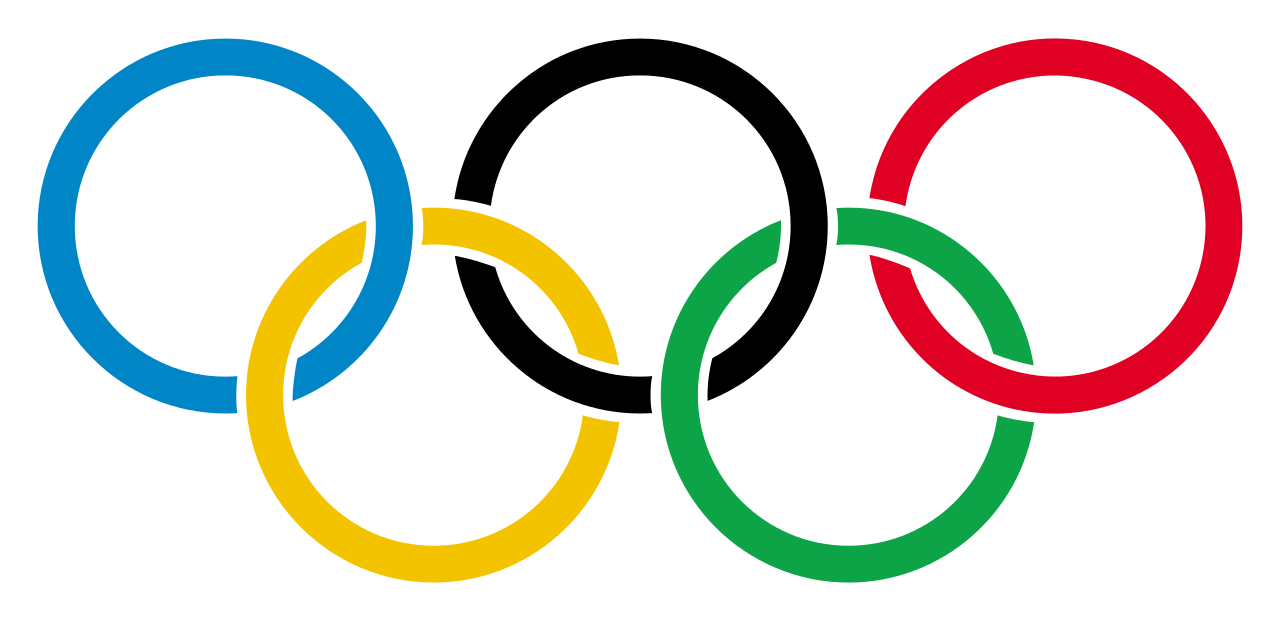 Olympic rings with transparent rims.svg